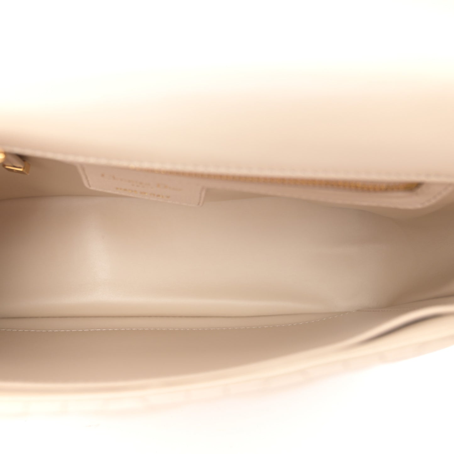 Supple Calfskin Cannage Medium Caro Bag Beige