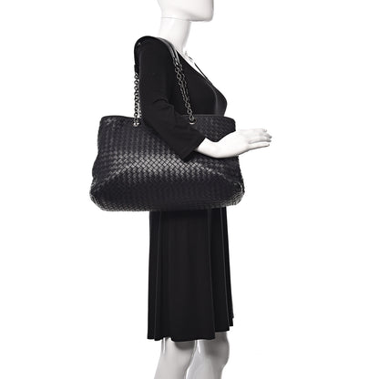 Bottega Veneta Nappa Intrecciato Large Classic Chain Strap Tote Ink 2 of 23