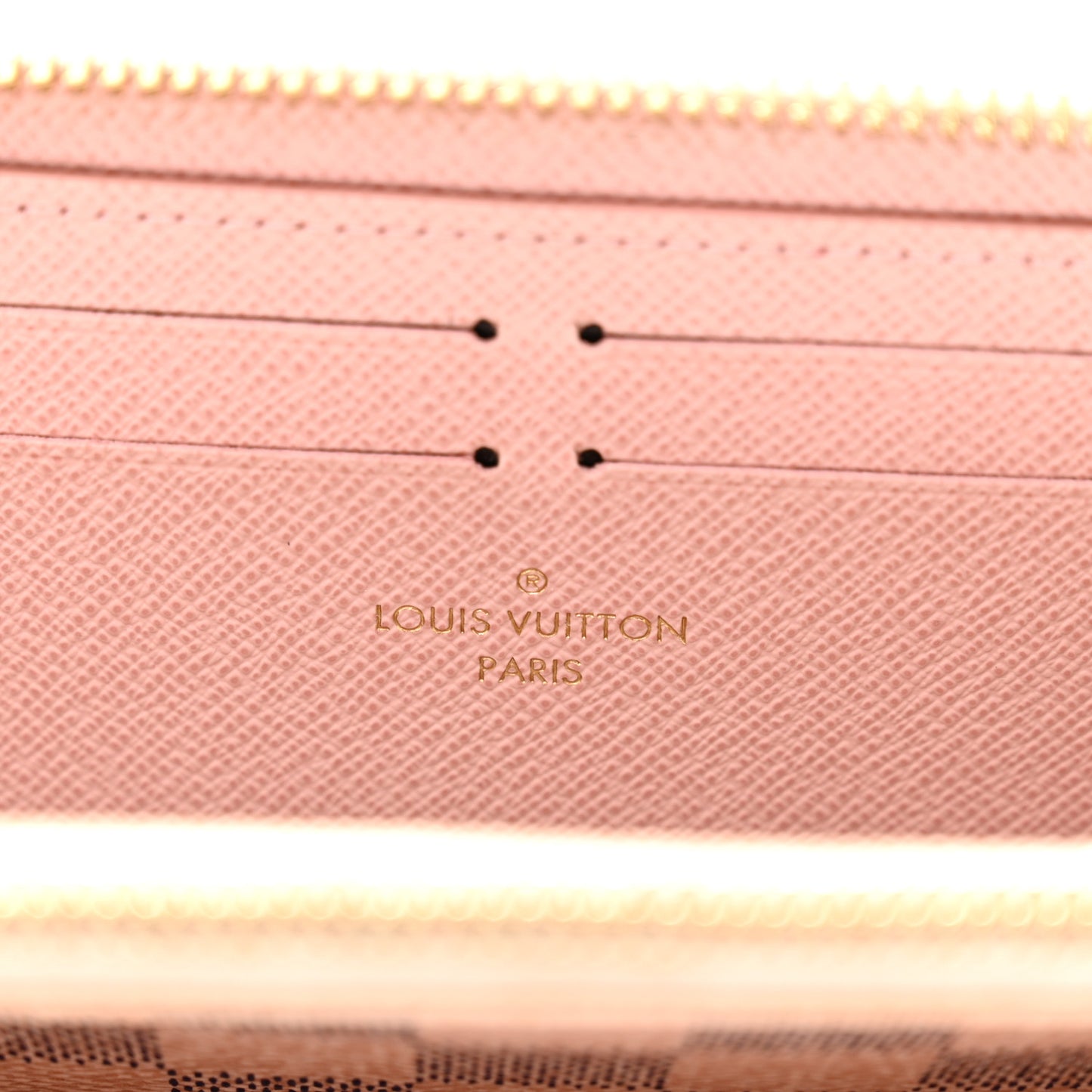Damier Azur Clemence Wallet Rose Ballerine