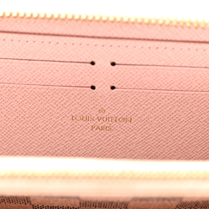 Louis Vuitton Damier Azur Clemence Wallet Rose Ballerine 4 of 5