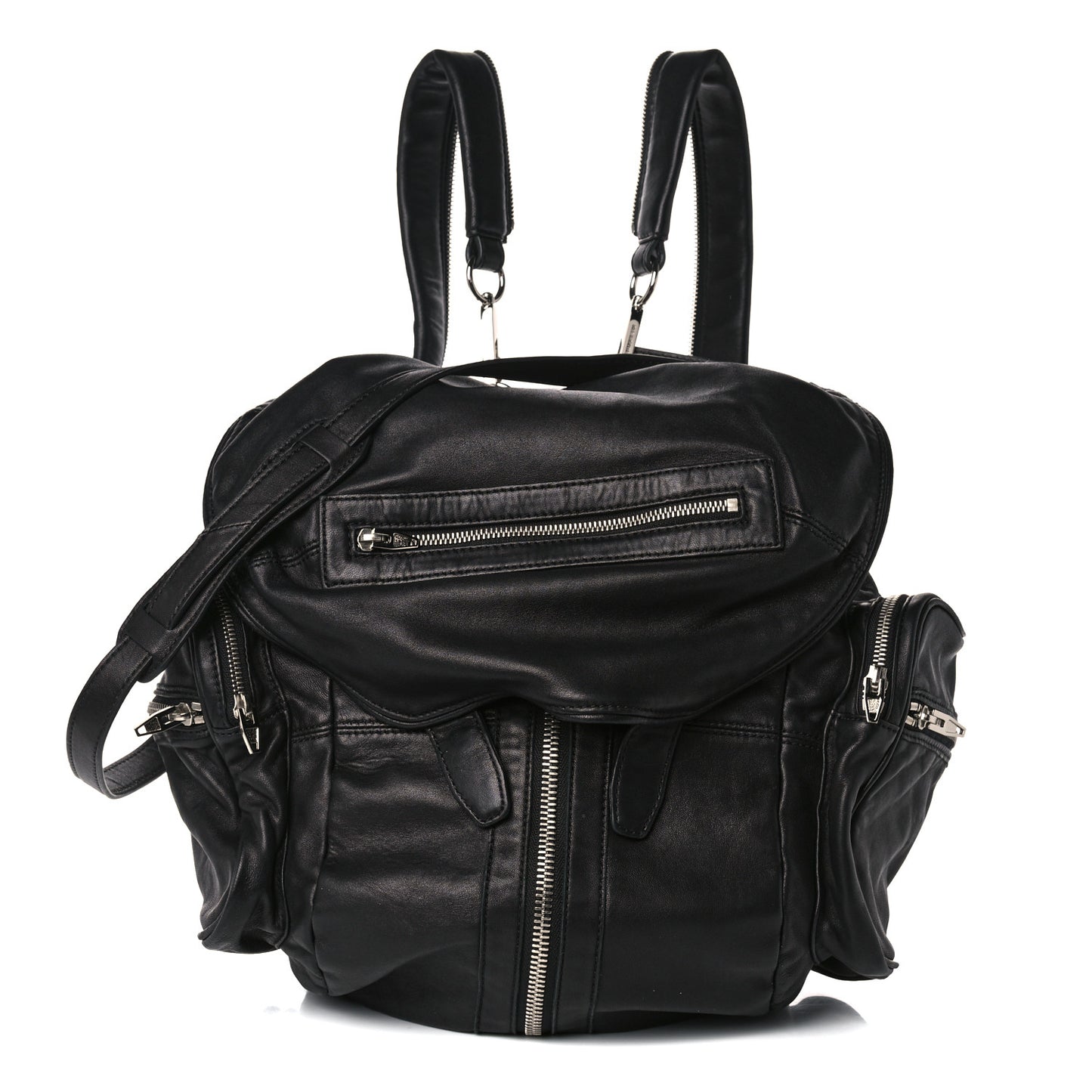 Lambskin Marti Backpack Bag Washed Black Rhodium Hardware