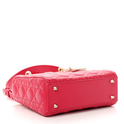Christian Dior Lambskin Cannage Dioramour Small My ABCDior Lady Dior Fraise 4 of 10