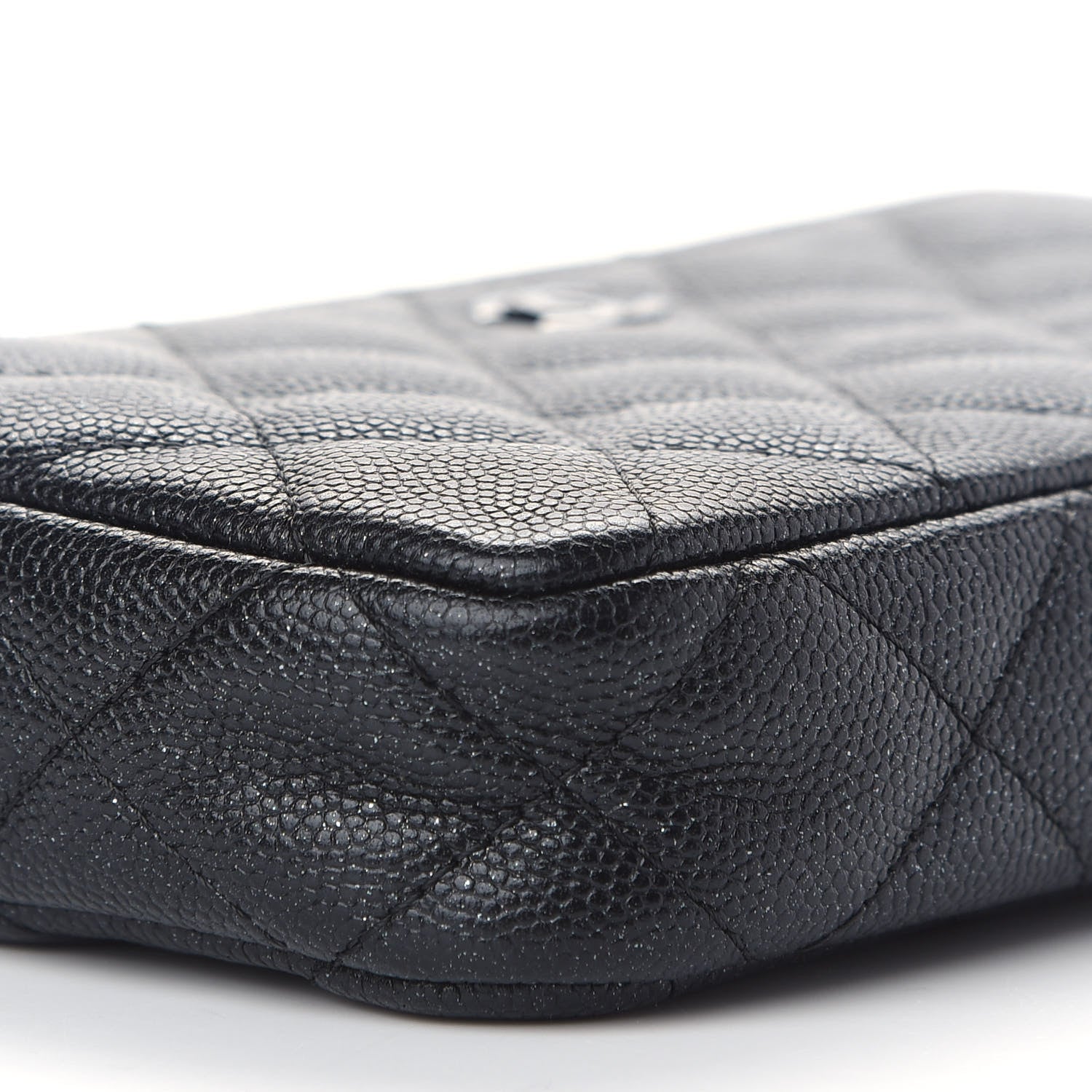 Chanel Iridescent Caviar Quilted Small Clutch With Chain Black 9 of 10