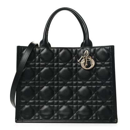 Christian Dior Calfskin Macro Cannage Medium Book Tote Black 1 of 10