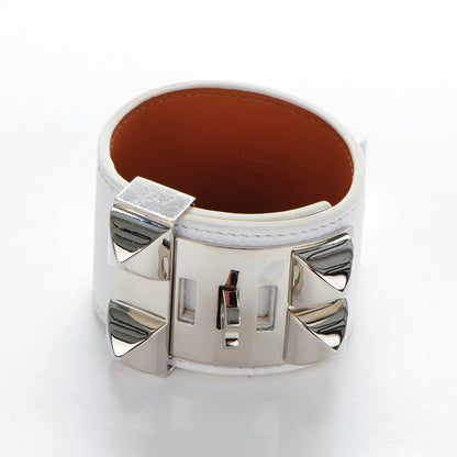 Hermes Epsom Collier de Chien CDC Bracelet S White 4 of 7