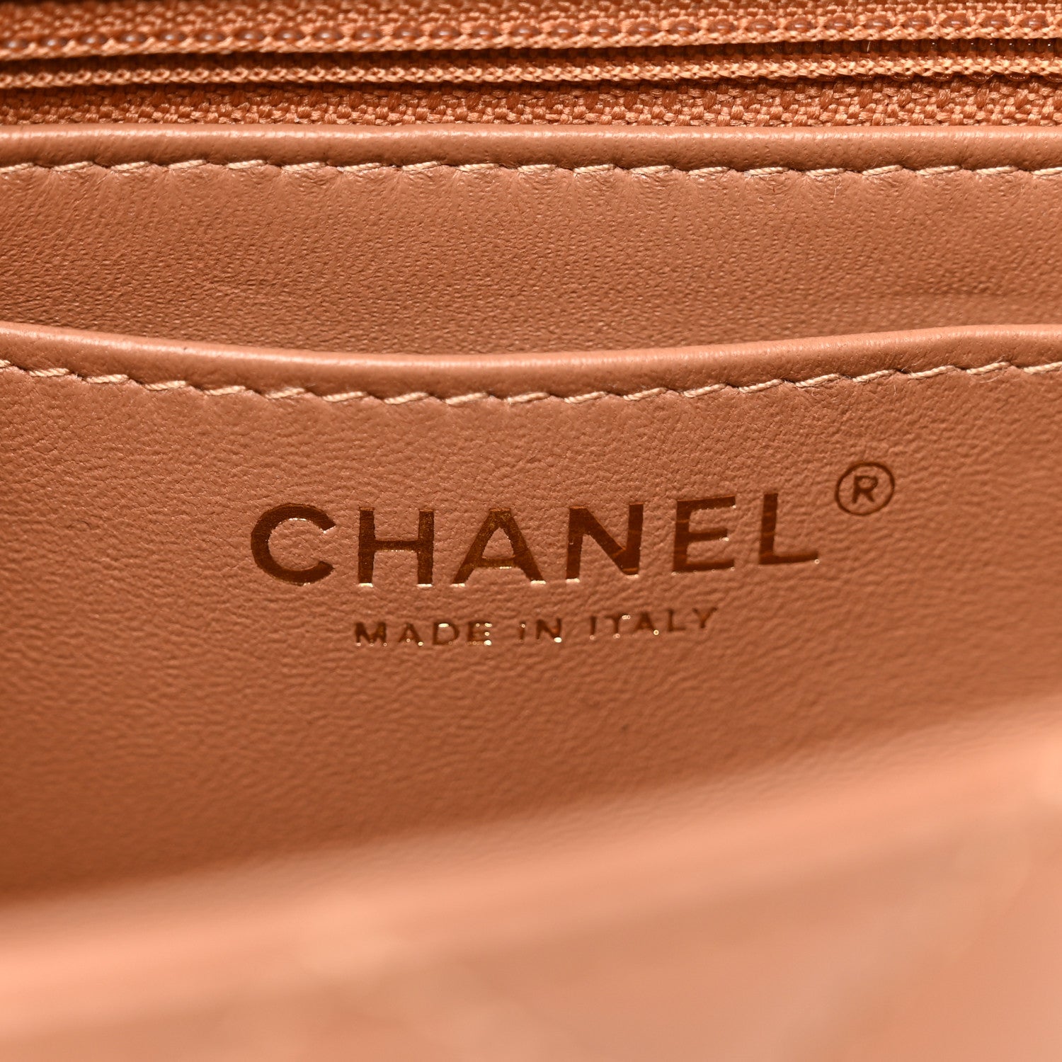 Chanel Lambskin Quilted Mini Rectangular Flap Brown 7 of 10