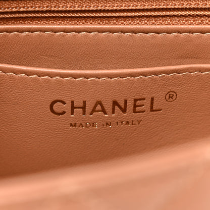 Chanel Lambskin Quilted Mini Rectangular Flap Brown 7 of 10
