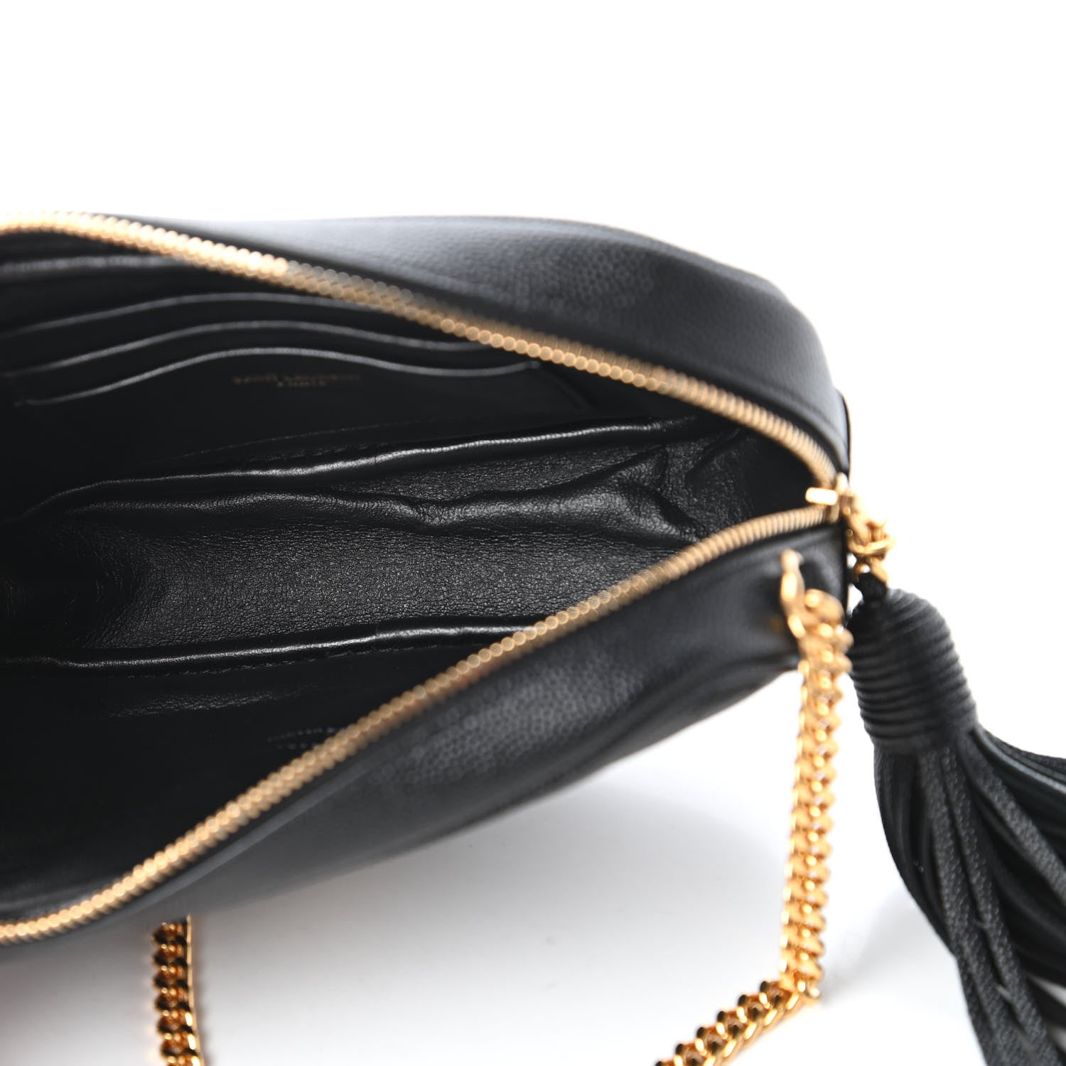 Saint Laurent Grain De Poudre Matelasse Monogram Mini Lou Camera Bag Black 5 of 10