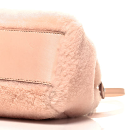 Fendi Shearling Shiny Nappa Mini Peekaboo Iconic Satchel Light Rose 6 of 10