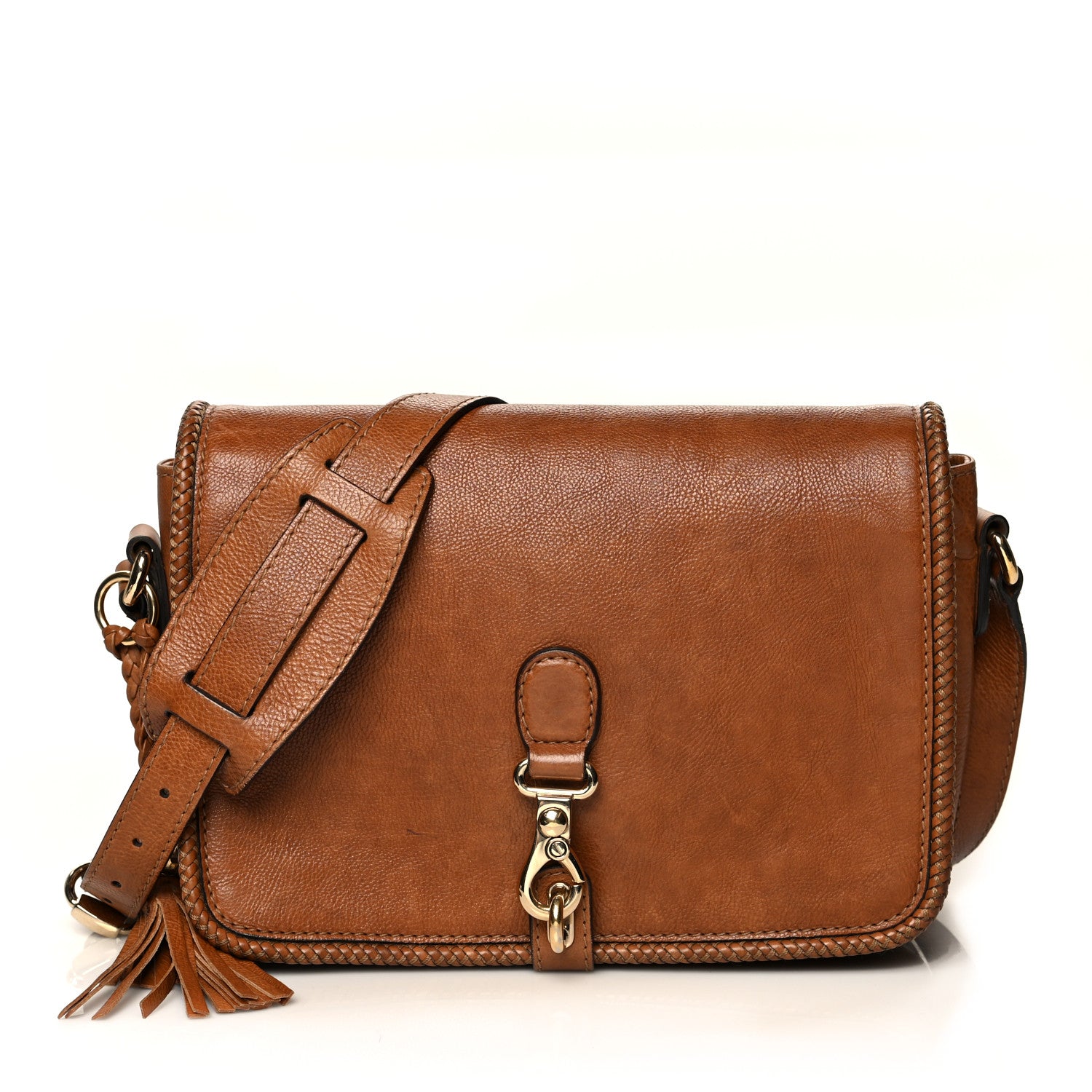 Gucci Grained Calfskin Medium Marrakech Flap Messenger Bag Brown 1 of 16