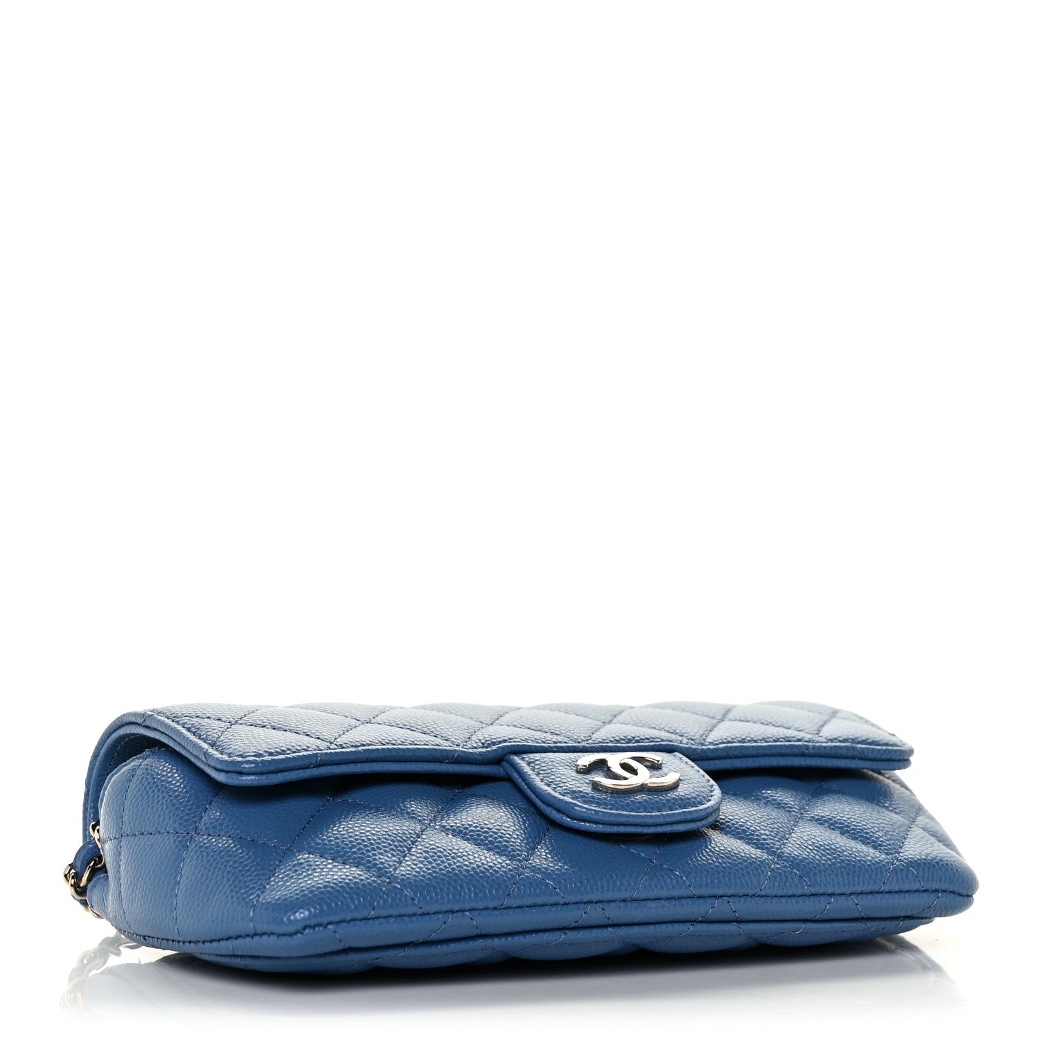 Chanel Caviar Quilted Glasses Case With Chain Blue 4 of 12