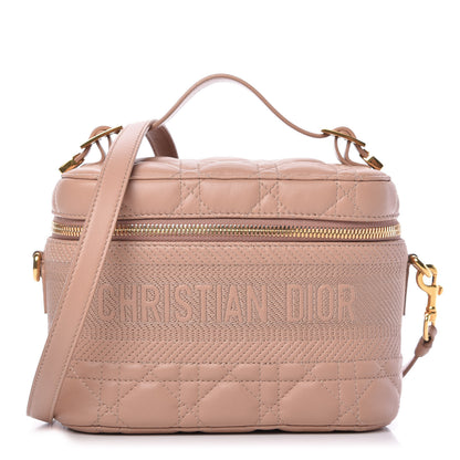 Christian Dior Lambskin Cannage Small Diortravel Vanity Case Rose Des Vents 1 of 9