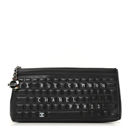 Chanel Metallic Calfskin Keyboard Pouch Black 1 of 9