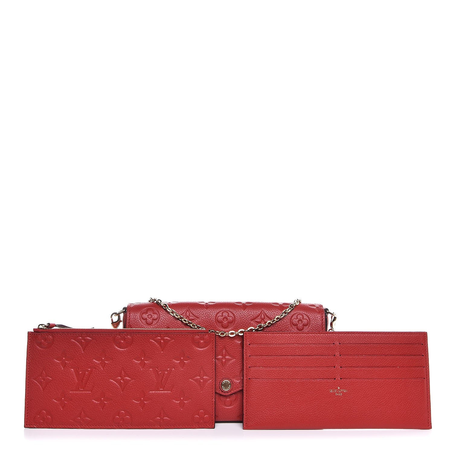 Louis Vuitton Empreinte Pochette Felicie Chain Wallet Cherry 3 of 9
