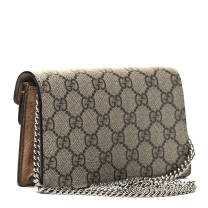 Gucci GG Supreme Monogram Super Mini Dionysus Shoulder Bag Taupe 2 of 4