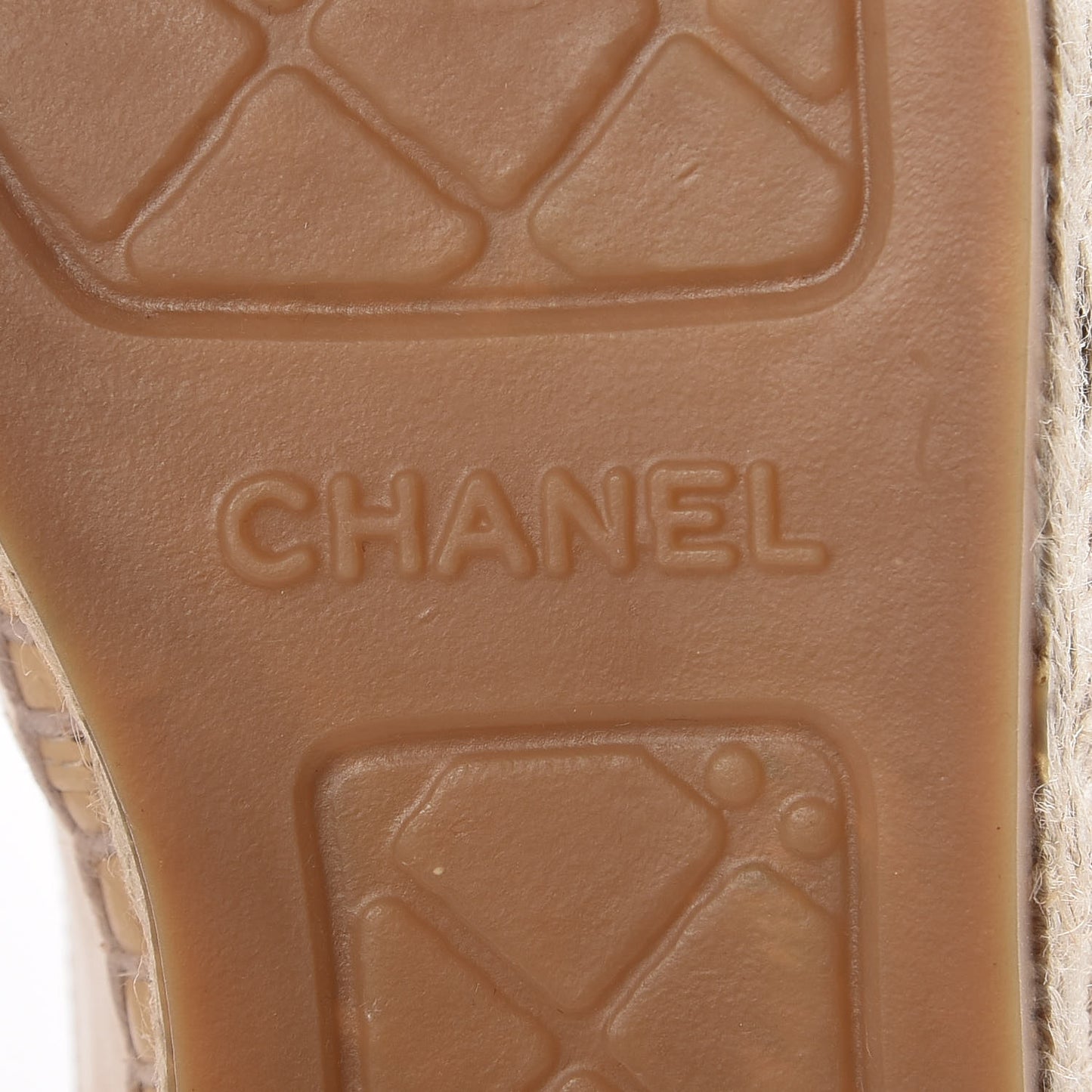 Lambskin CC Espadrilles 38 Beige Black