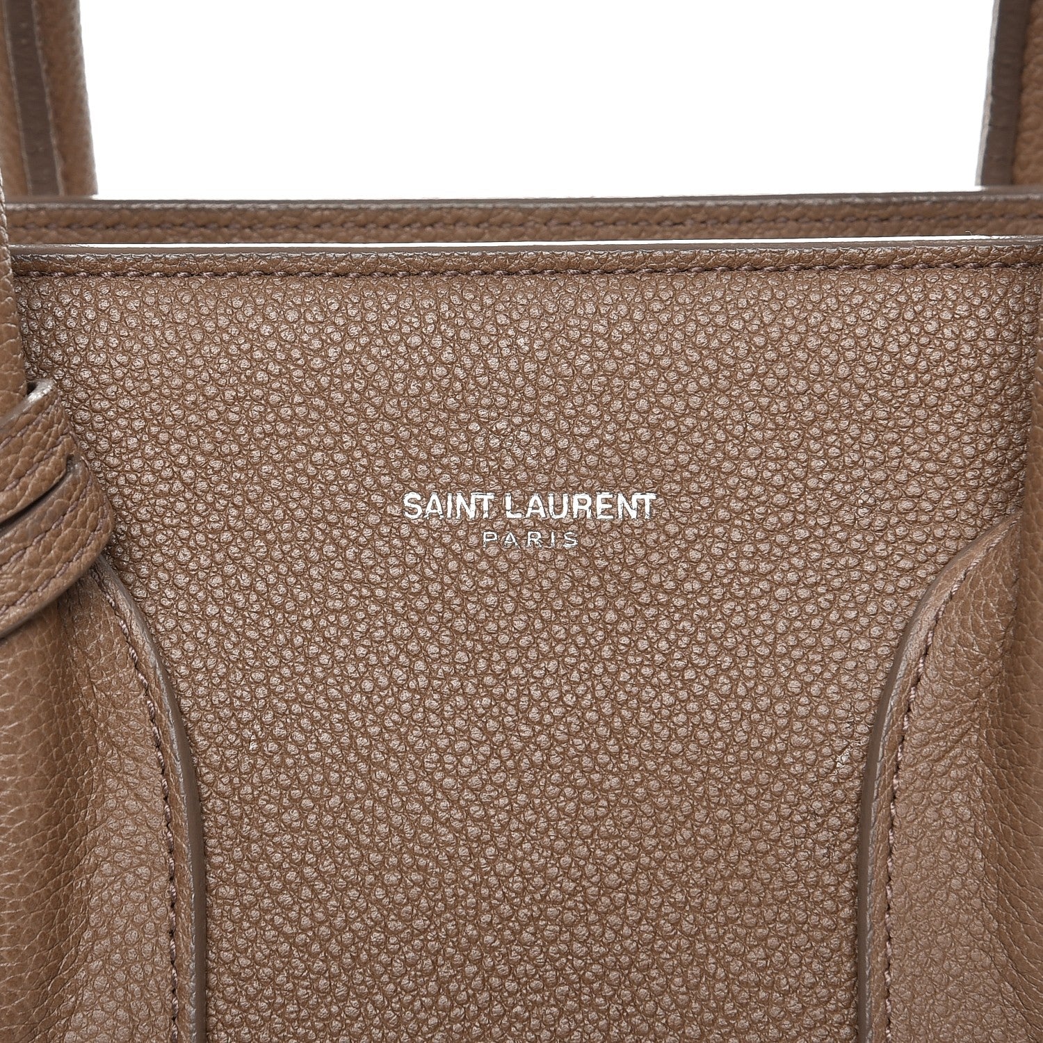 Saint Laurent Grained Calfskin Small Sac De Jour Dark Beige 9 of 19
