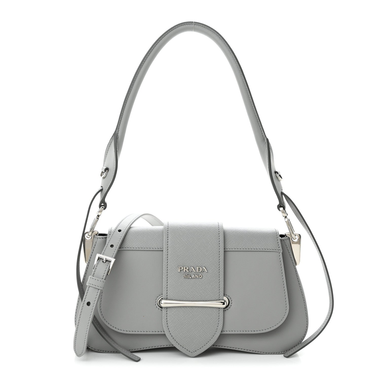 Prada City Calfskin Saffiano Mini Sidonie Shoulder Bag Marmo 1 of 12