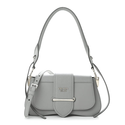 Prada City Calfskin Saffiano Mini Sidonie Shoulder Bag Marmo 1 of 12