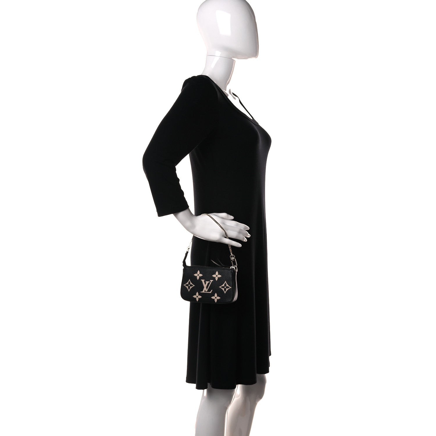 Louis Vuitton Empreinte Monogram Giant Mini Pochette Accessories Black 2 of 9
