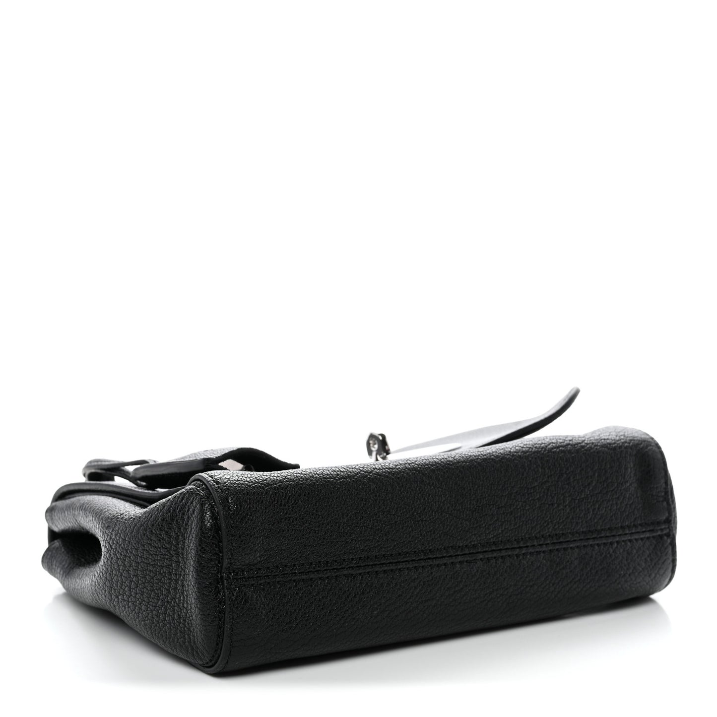 Glossy Goatskin Small Lily Flap Black