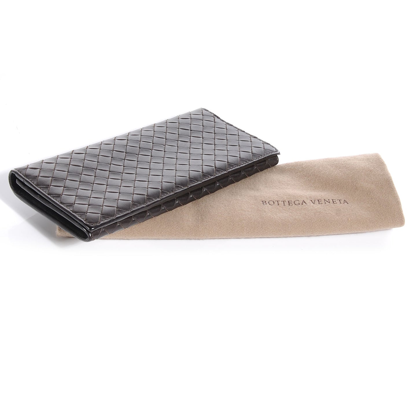 Intrecciato Continental Wallet Ebano
