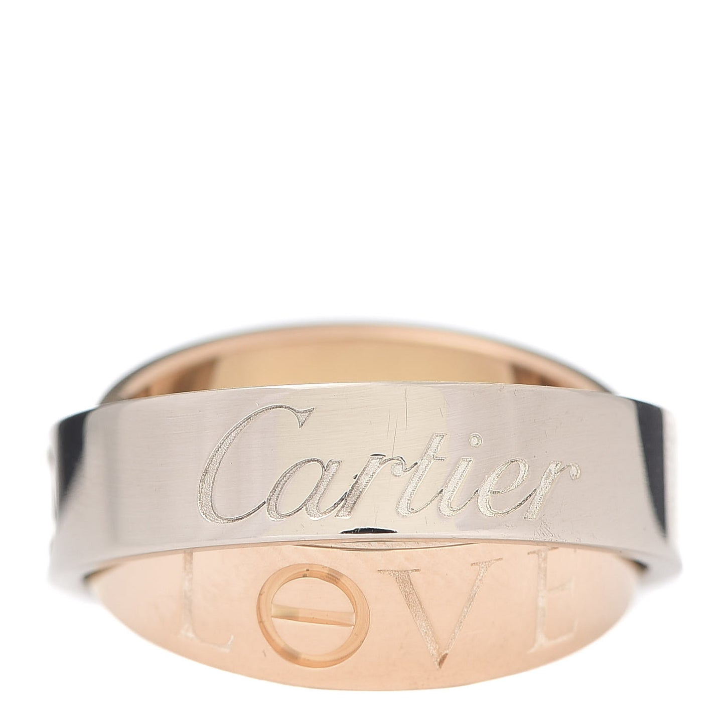 18K White Pink Gold 5.5mm Astro LOVE Ring 54 7