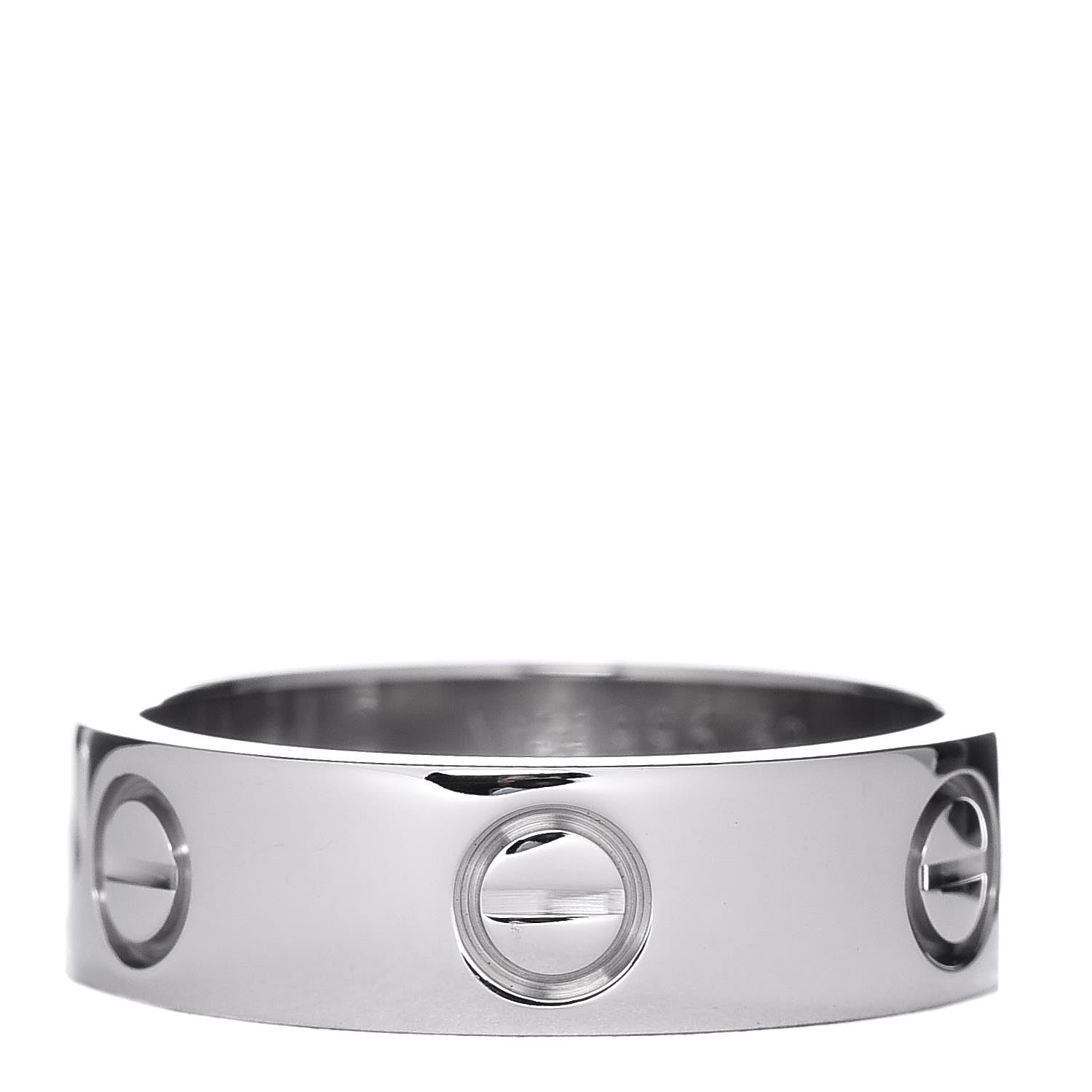 Cartier 18K White Gold 5.5mm LOVE Ring 52 6 1 of 5