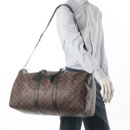 Louis Vuitton Monogram Macassar Keepall Bandouliere 55 2 of 8