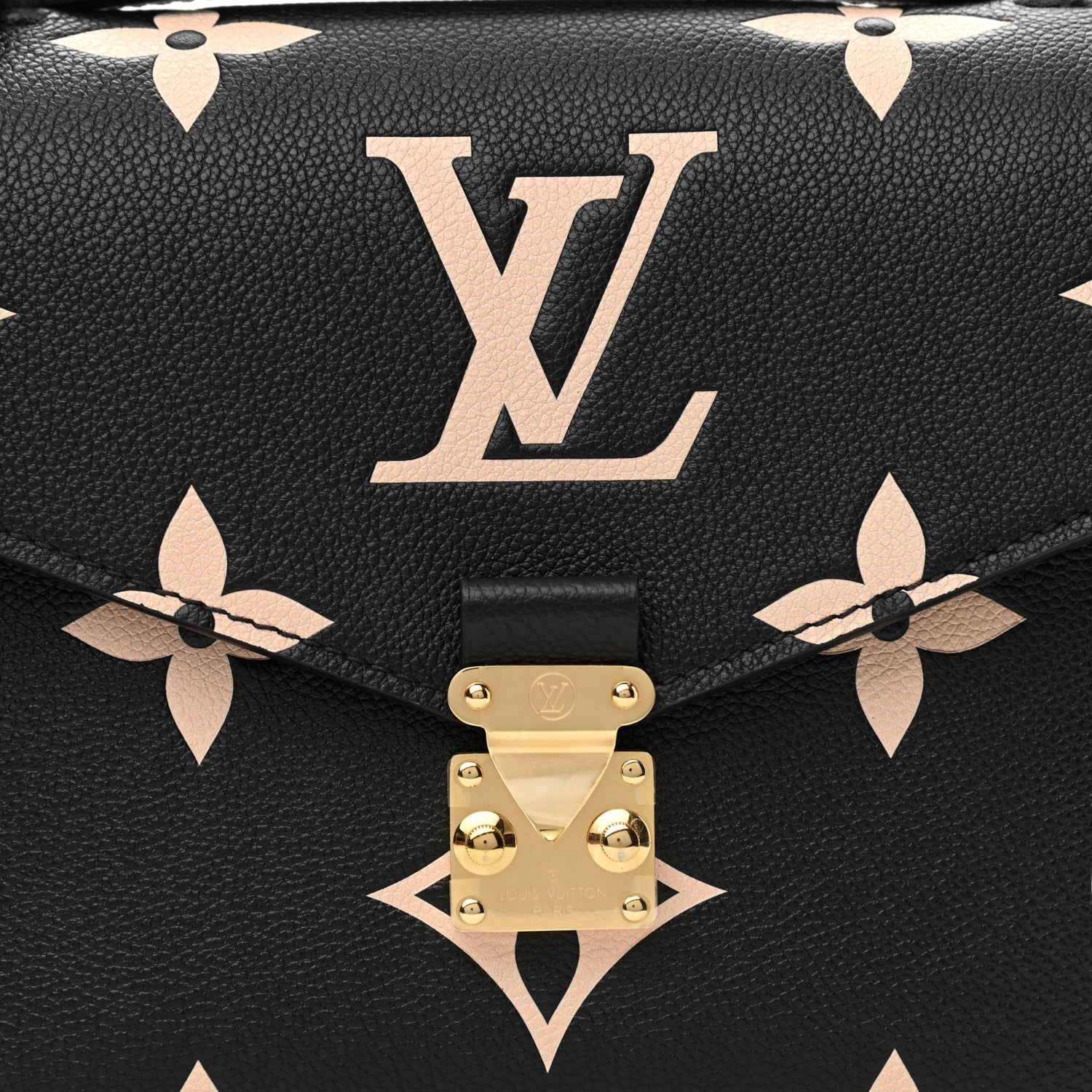 Louis Vuitton Empreinte Monogram Giant Pochette Metis Black Beige 7 of 8