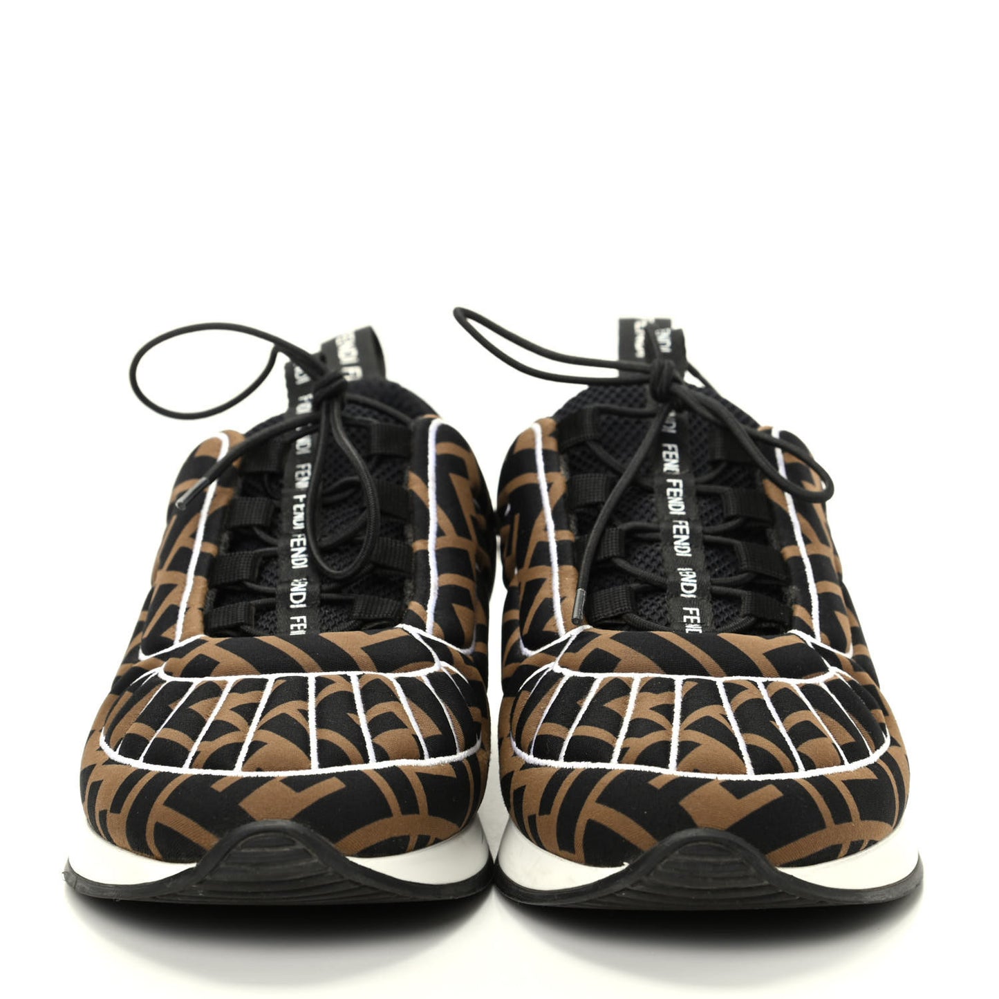 Stretch Fabric FFreedom Sneakers 36.5 Tobacco Black White