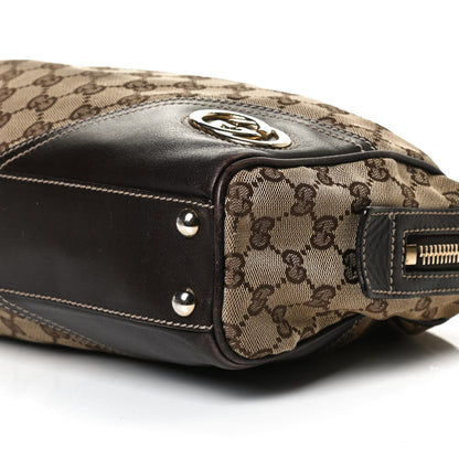 Gucci Monogram New Britt Medium Boston Dark Brown 10 of 11