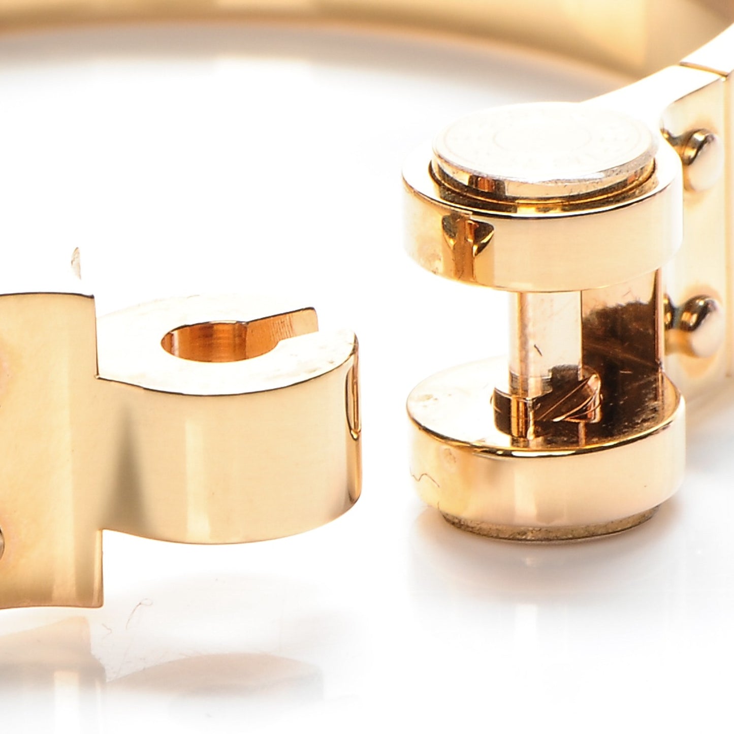 Enamel Charniere Uni Narrow Hinged Bracelet M Black
