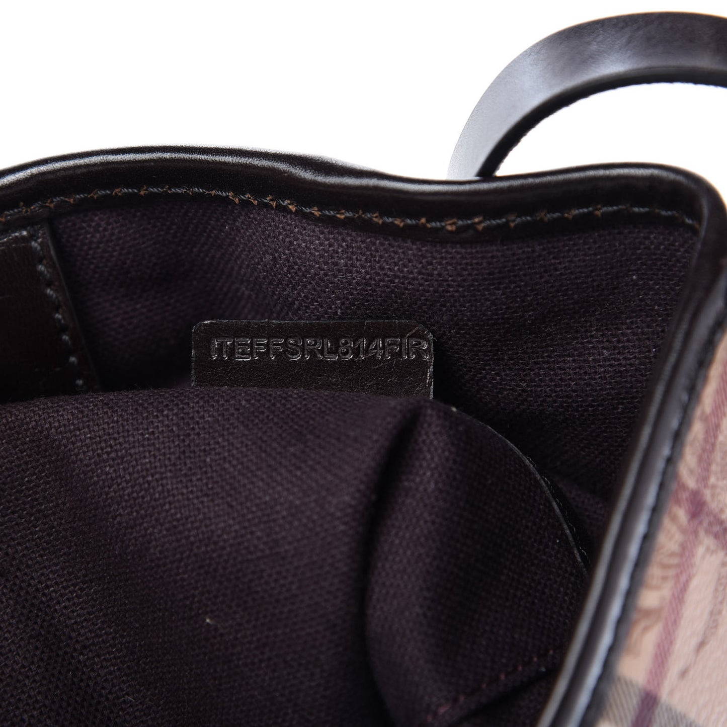 Suede Haymarket Check Colorblock Small Canterbury Tote Plum