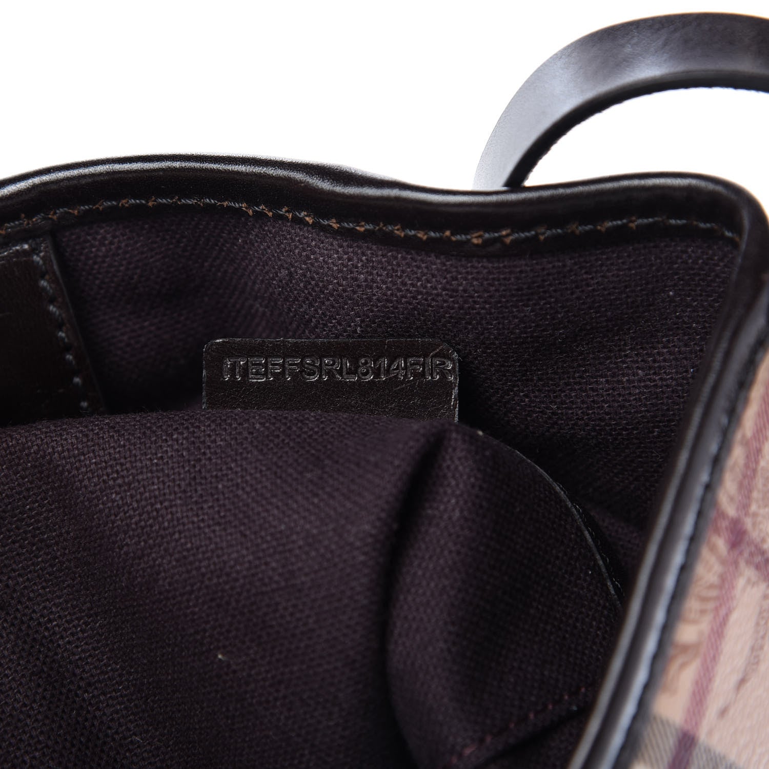 Burberry Suede Haymarket Check Colorblock Small Canterbury Tote Plum 10 of 12