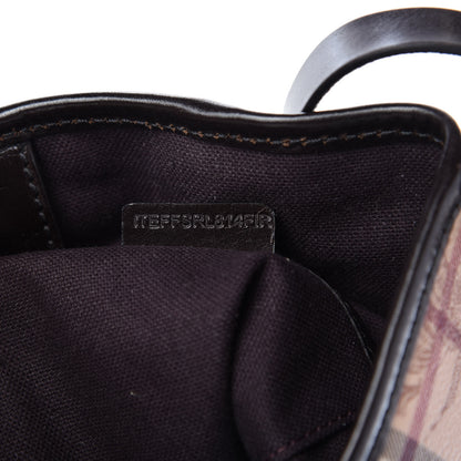 Burberry Suede Haymarket Check Colorblock Small Canterbury Tote Plum 10 of 12