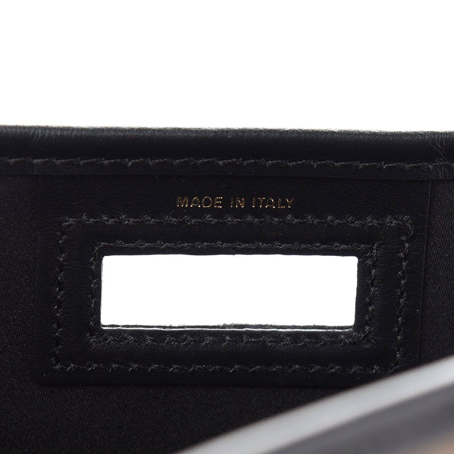 Fendi Glazed Fabric Vitello Century FF 1974 Stamp Patch Medium Peekaboo Defender Cover Mogano Panna Black 6 of 9