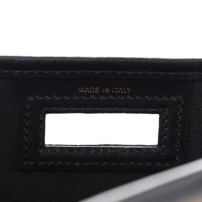 Fendi Glazed Fabric Vitello Century FF 1974 Stamp Patch Medium Peekaboo Defender Cover Mogano Panna Black 6 of 9