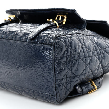 Christian Dior Ceramic Effect Deerskin Cannage Large Stardust Backpack Navy Blue 9 of 10