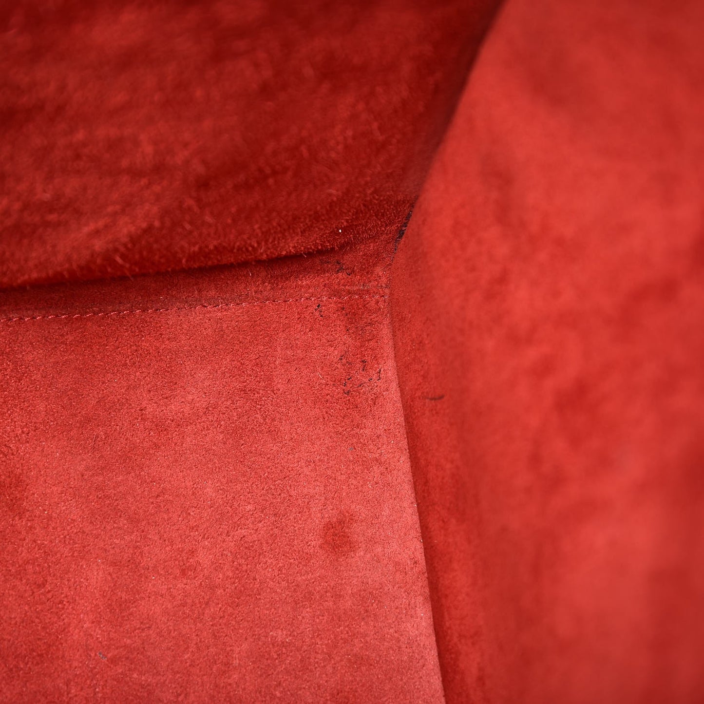 Drummed Calfskin Mini Luggage Coquelicot