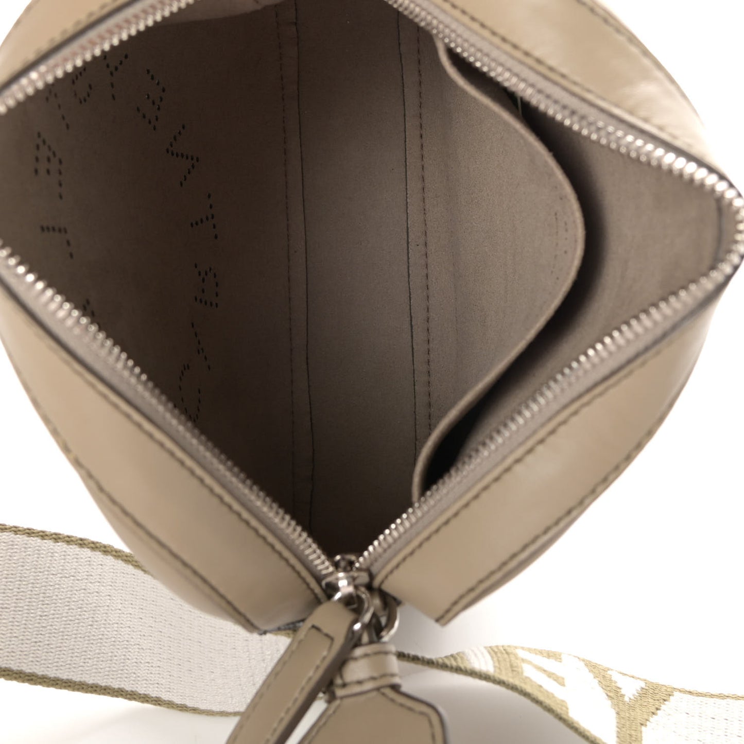 Eco Alter Nappa Perforated Logo Mini Bag Taupe
