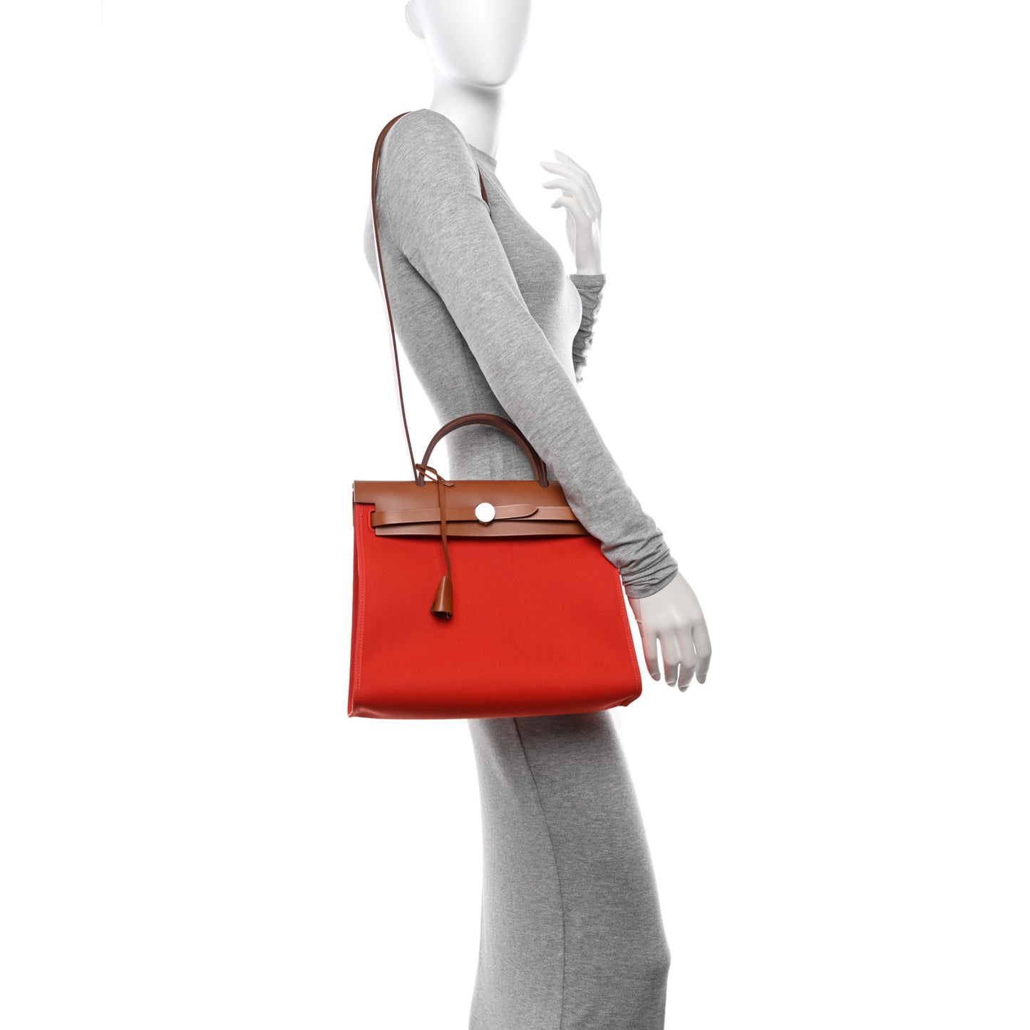 Vache Hunter Toile Herbag Zip 31 PM Capucine Fauve