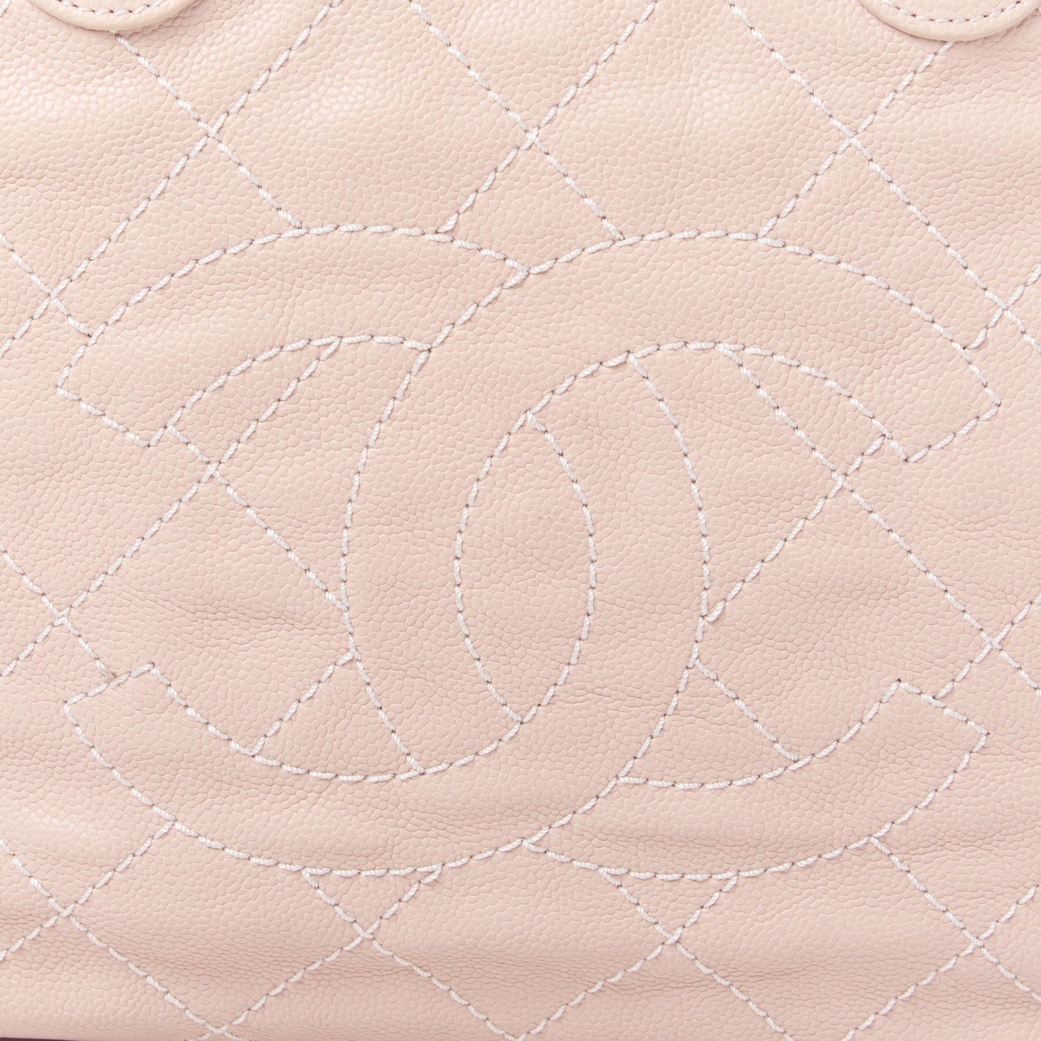 Chanel Grained Calfskin Quilted Small Daily Shopping Tote Light Pink 8 of 10