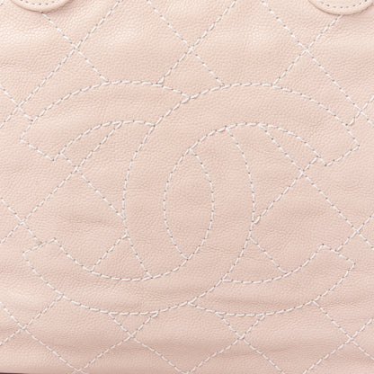 Chanel Grained Calfskin Quilted Small Daily Shopping Tote Light Pink 8 of 10