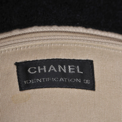 Chanel Wool Patchwork Mademoiselle Jumbo Flap Black 7 of 10