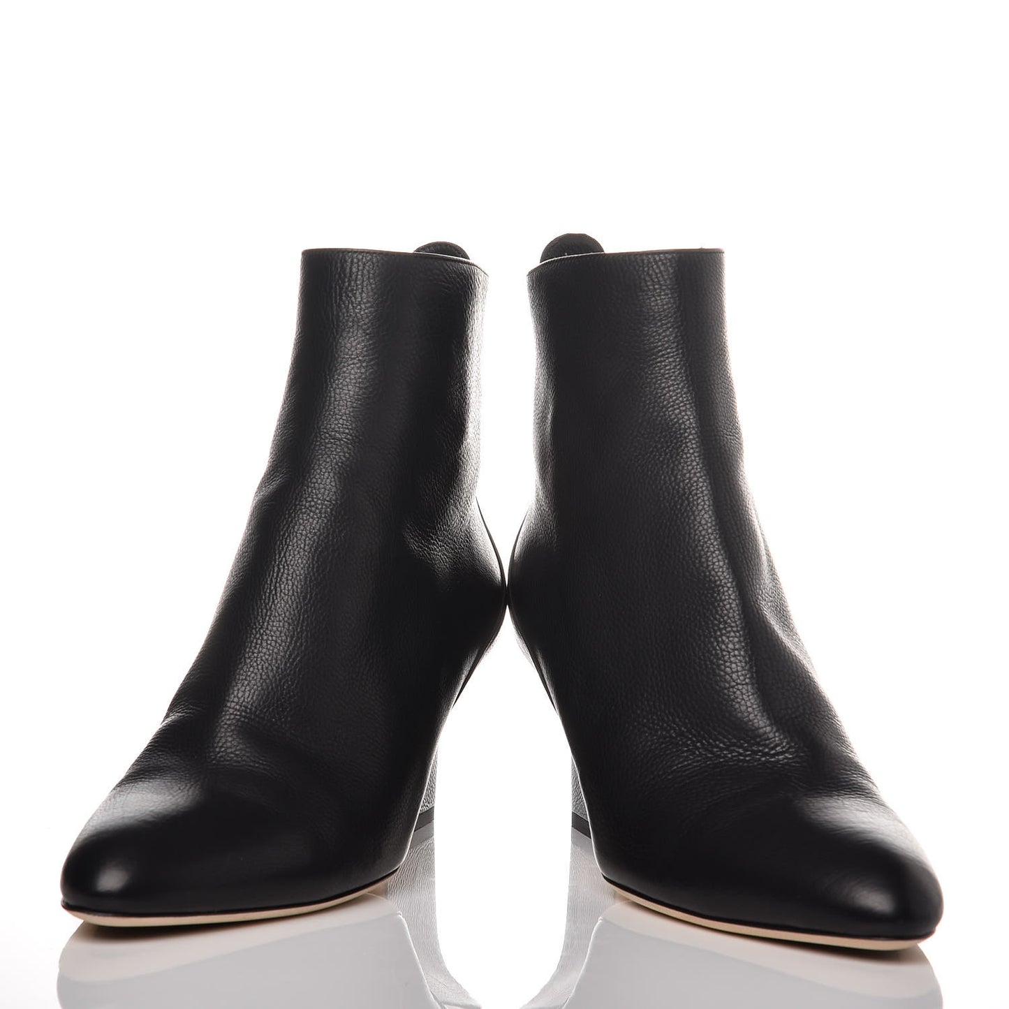 Grainy Calfskin Autumn 65 Ankle Boots 38 Black