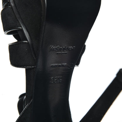 Saint Laurent Suede Tribute 105 Platform Sandals 35.5 Black 6 of 8