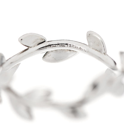 Tiffany Sterling Silver Paloma Picasso Narrow Olive Leaf Band Ring 51 5.75 4 of 5
