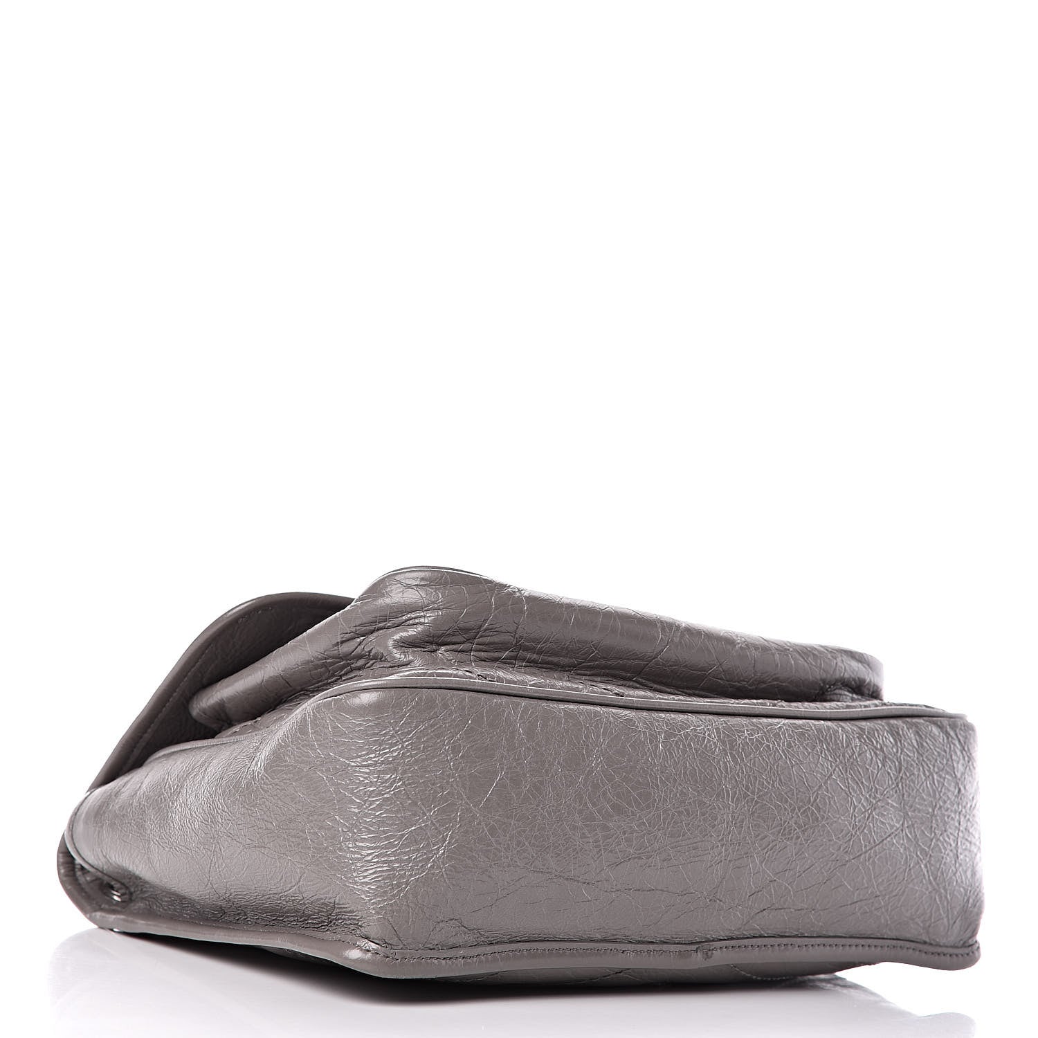 Saint Laurent Crinkled Calfskin Matelasse Monogram Medium Niki Chain Satchel Fog 4 of 11