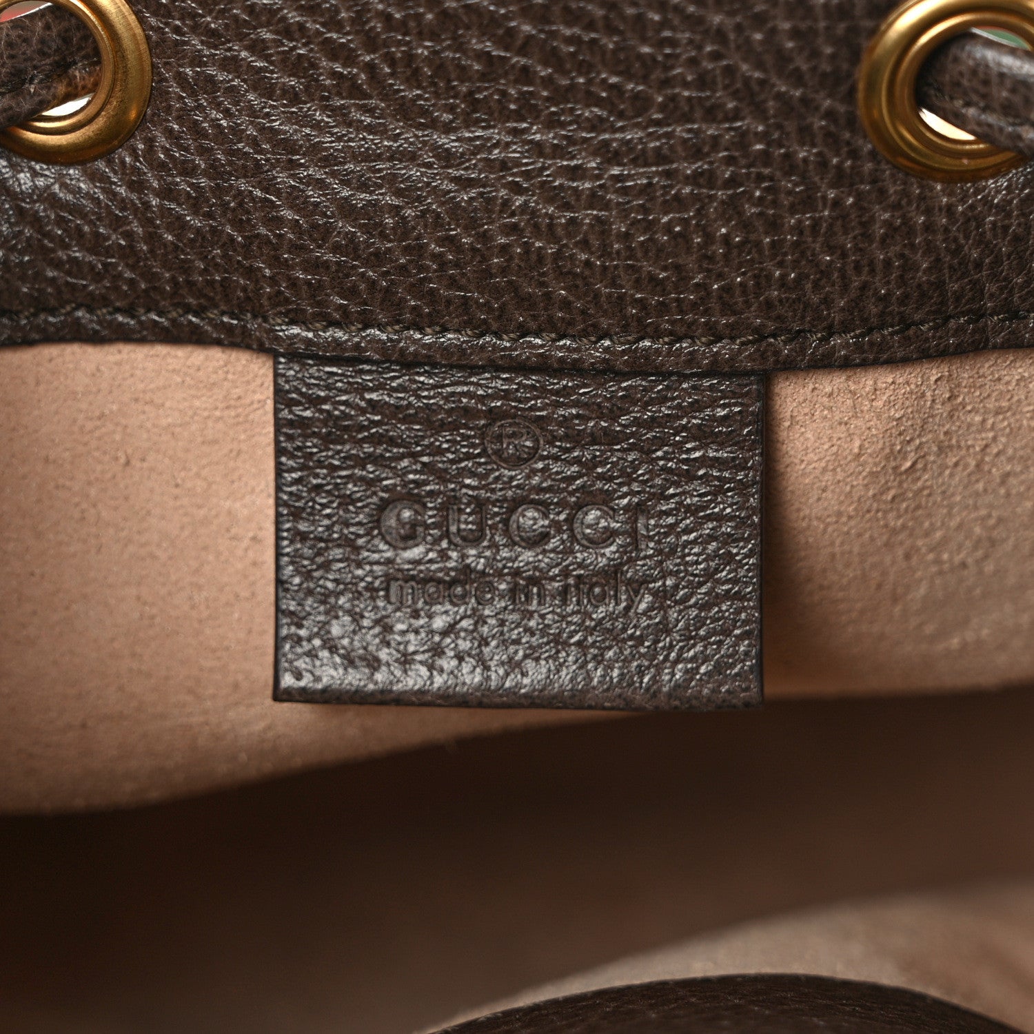 Gucci GG Supreme Monogram Web Mini Ophidia Bucket Bag Brown 6 of 9